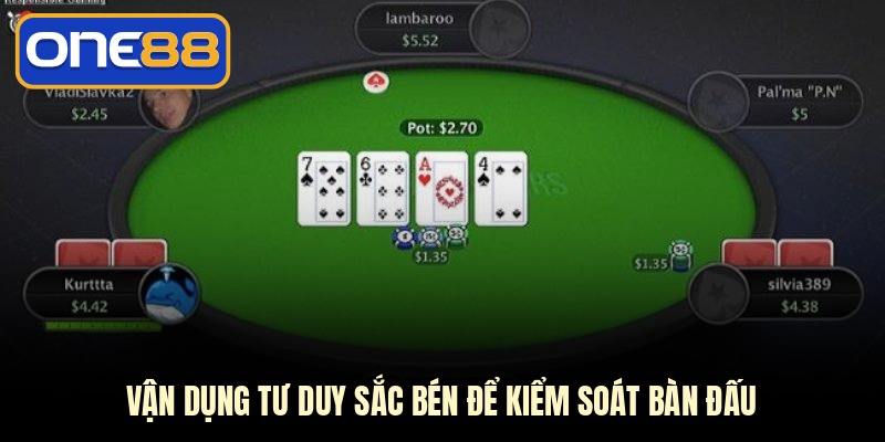 Vận dụng tư duy sắc bén để kiểm soát bàn đấu